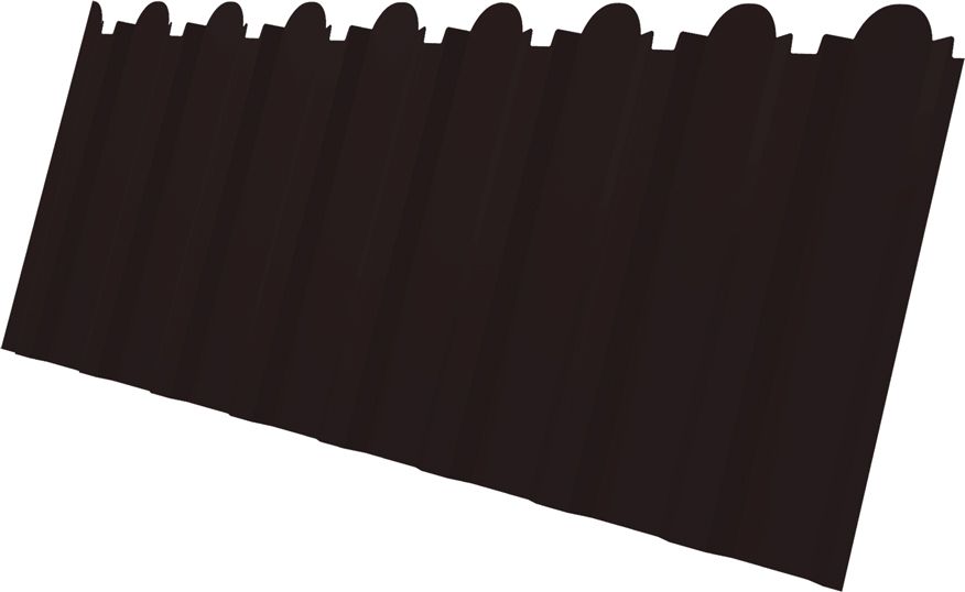 Профнастил С20B фигурный Grand Line 0,45 Drap ТХ RAL 9005 черный