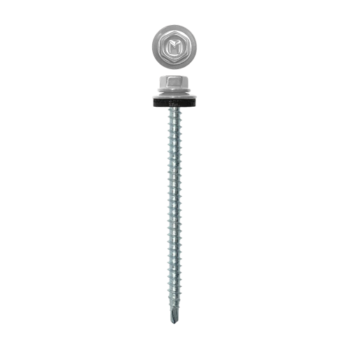 Саморез кровельный Daxmer 4,8х70 RAL 9003 (100) сверло №1