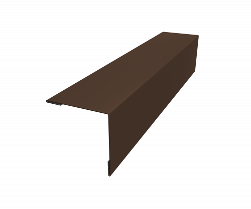 Планка завершающая 50х50 для забора жалюзи Милан Grand Line 0,5 ПЭ слим RAL 8017 шоколад (3м)