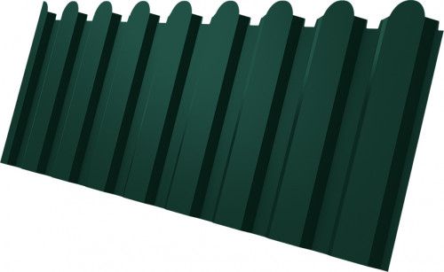 Профнастил С20A фигурный Grand Line 0,45 Drap ТР RAL 6005 зеленый мох
