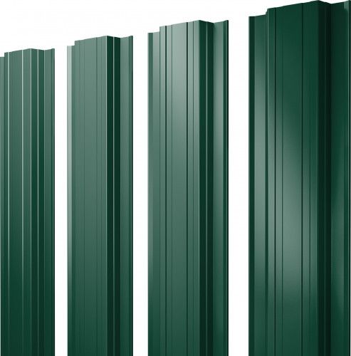 Штакетник Прямоугольный с прямым резом Grand Line 0,45 Drap RAL 6005 зеленый мох
