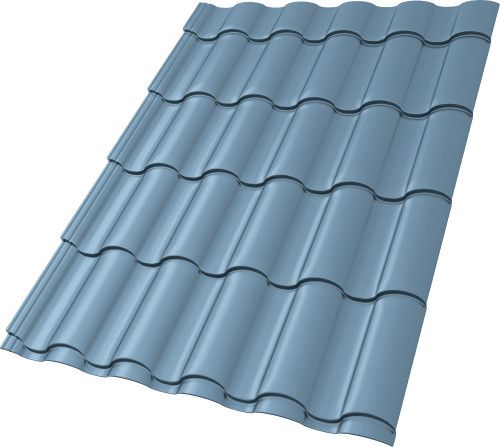 Профиль волновой "Кредо" ("Kredo") 0,45 Drap ТХ RAL 5024 пастельно-синий