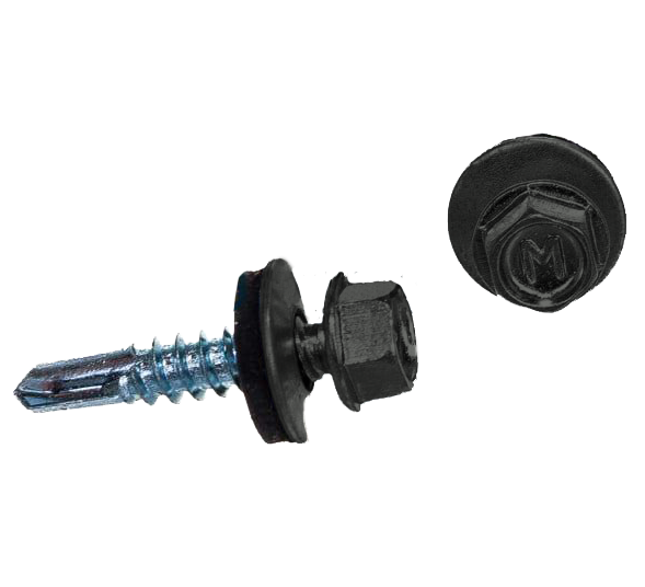 Саморез по металлу Daxmer 5,5х25 RAL 7005 (250) сверло №3
