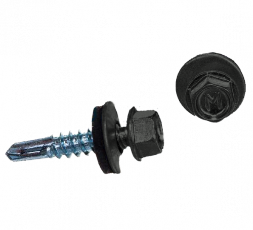 Саморез по металлу Daxmer 5,5х25 RAL 7005 (250) сверло №3