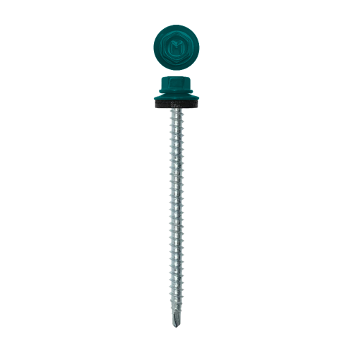 Саморез кровельный Daxmer 4,8х70 (100шт) сверло №1 RAL 5021