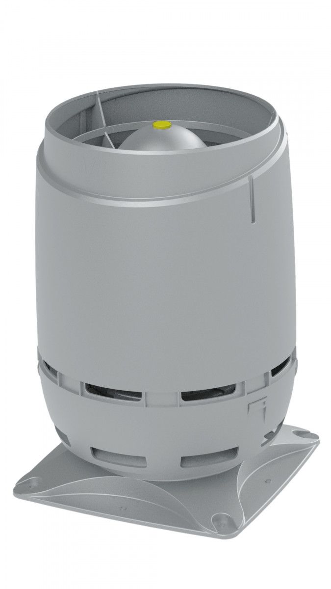 Выход вентиляционный Vilpe Flow 125S с основанием 250x250 светло-серый