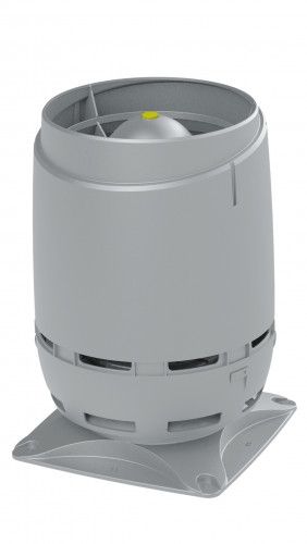 Выход вентиляционный Vilpe Flow 125S с основанием 250x250 светло-серый