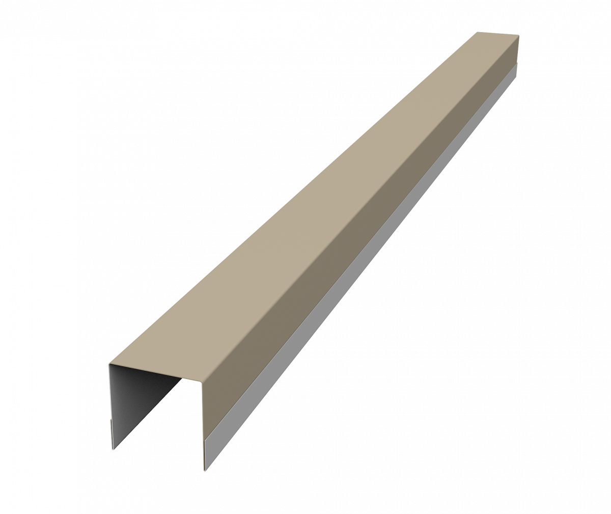 Планка вертикальная обратная для горизонтального монтажа штакетника Grand Line 0,45 Drap ТХ RAL 1015 светлая слоновая кость (3м)