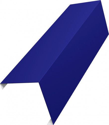 Декоративная накладка на столб универсальная угловая 62х55 для забора жалюзи Grand Line 0,45 ПЭ RAL 5002 ультрамариново-синий (2м)