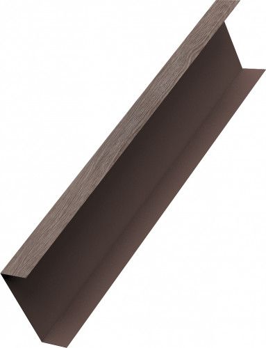 Декоративная накладка на столб универсальная 62х55 для забора жалюзи Grand Line 0,45 Принт Элит Беленый дуб TwinColor (1,8м)