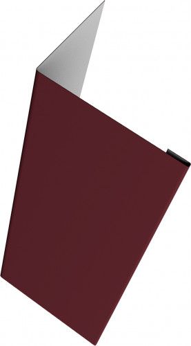 Нащельник 25х35 для забора жалюзи Милан, Токио, Палермо (для калиток и ворот) Grand Line 0,5 Сатин матовый RAL 3005 красное вино (2м)