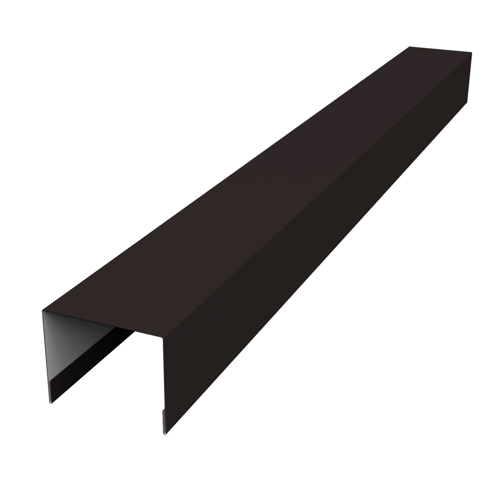 Крышка для забора жалюзи Палермо Grand Line 0,45 Drap ТР RAL 9005 черный (3м)