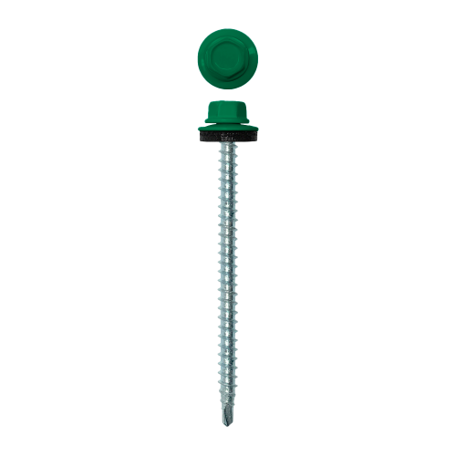 Саморез кровельный 4,8х70 (100шт) сверло №1 RAL 6029