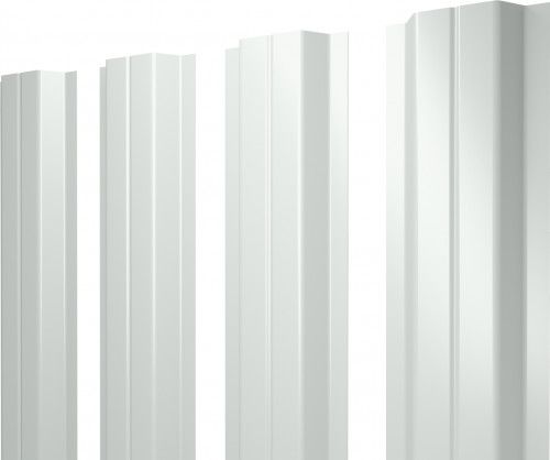 Штакетник П-образный A с прямым резом Grand Line 0,45 Drap ТХ RAL 9003 сигнальный белый