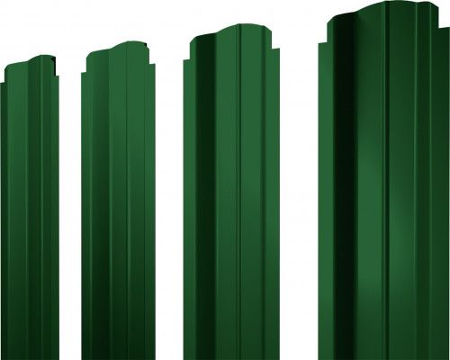 Штакетник П-образный B фигурный Grand Line 0,45 ПЭ RAL 6002 лиственно-зеленый
