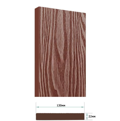 Террасная доска Террапол Смарт 3D полнотелая без паза кантри 3D (под дерево) Орех Милано 130х 24мм