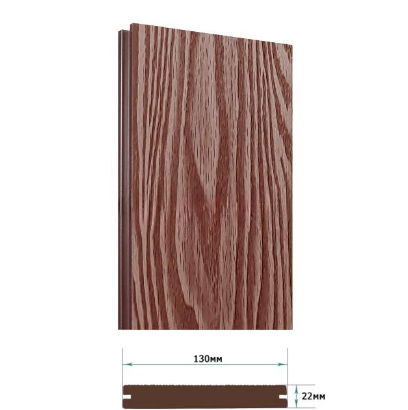 Террасная доска Террапол Смарт 3D полнотелая кантри 3D (под дерево) Орех Милано 130х 22мм