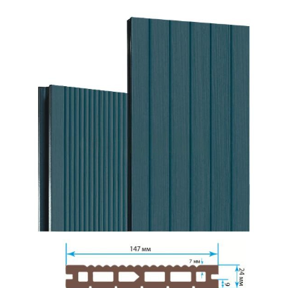 Террасная доска Террапол Классик пустотелая патио (вельвет широкий) палуба (узкий вельвет) Слива 147х 24мм