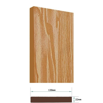 Террасная доска Террапол Смарт 3D полнотелая без паза кантри 3D (под дерево) Дуб Севилья 130х 24мм