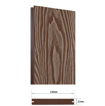 Террасная доска Террапол Смарт 3D полнотелая кантри 3D (под дерево) Тик Киото 130х 22мм