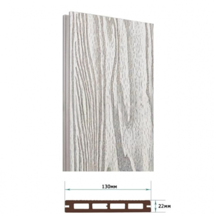 Террасная доска Террапол Смарт 3D пустотелая кантри 3D (под дерево) Дуб Белёный 130х 22мм