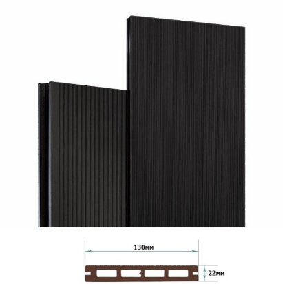 Террасная доска Террапол Смарт пустотелая вельвет браш Черное дерево 130х 22мм