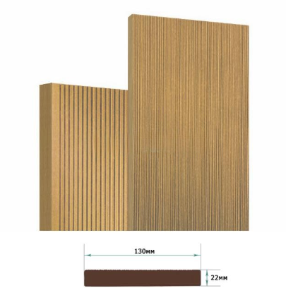 Террасная доска Террапол Смарт полнотелая без паза вельвет браш Дуб Севилья 130х 24мм