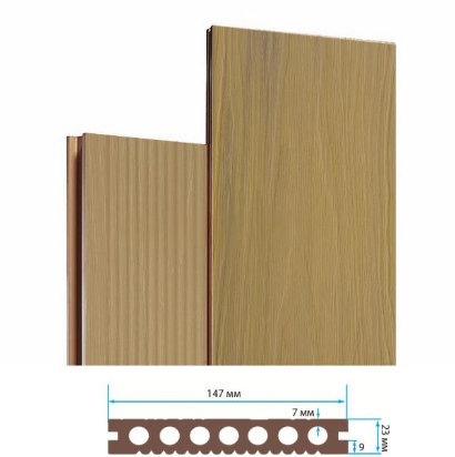 Террасная доска Террапол Практик пустотелая кантри 3D (под дерево) палуба (узкий вельвет) Египет 147х 23мм