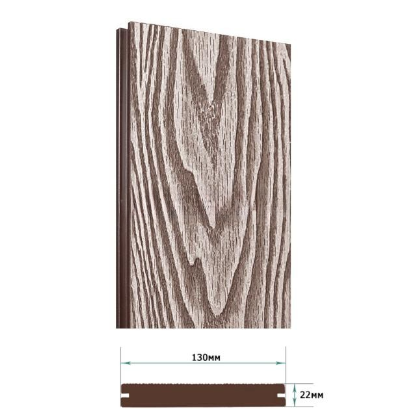 Террасная доска Террапол Смарт 3D полнотелая кантри 3D (под дерево) Венге Соренто 130х 22мм