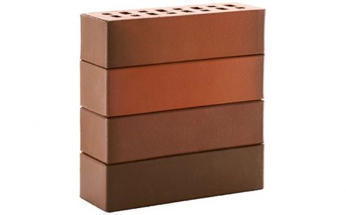 Кирпич клинкерный ЛСР Ноттингем красный флэшинг гладкий 250*85*65 мм  