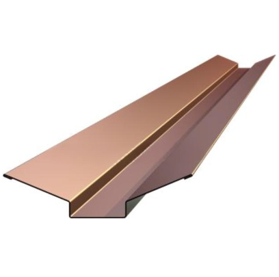 Накладка ендовы фигурная для металлочерепицы 80*70*80мм сталь 0.45мм Оцинкован 2м ЮджинСТрой