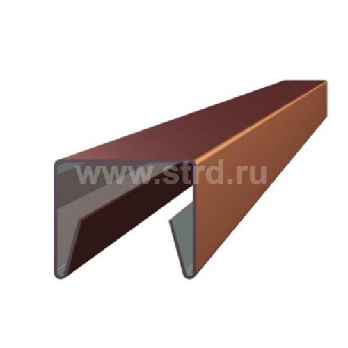 Планка П-образная (RN20) для профнастила 20*20*20мм сталь 0.45мм Полиэстер 2м ЮджинСТрой