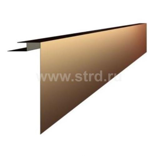 Планка околооконная сложная фальц для фальца 200*50*27мм сталь 0.5мм Satin 2м Grand Line