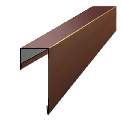 Торцевая планка фасадная фальц для фальца 139*65мм сталь 0.5мм Norman 3м Металл Профиль