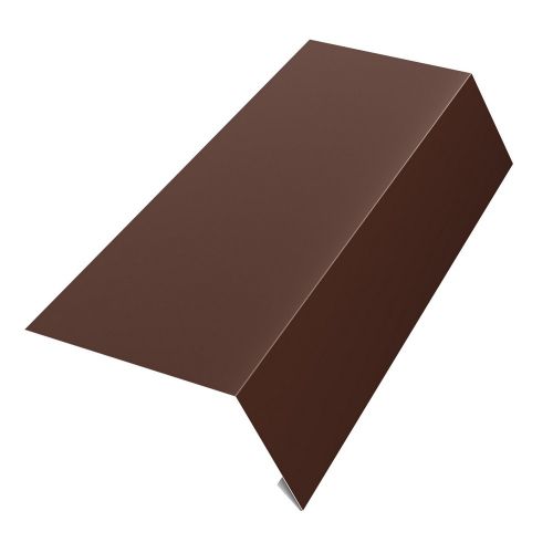 Карнизная планка для металлочерепицы 100*60мм сталь 0.5мм Rooftop Бархат (Rooftop Matte) 2м Aquasystem