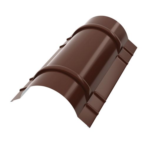 Конек полукруглый для металлочерепицы R90мм сталь 0.5мм Rooftop Бархат (Rooftop Matte) 1.97м Aquasystem