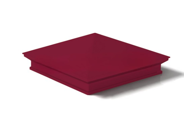 Колпак на столб 400*400мм сталь 0,5мм Полиэстер Россия Металлик и КО RAL 3005 (вишневый)