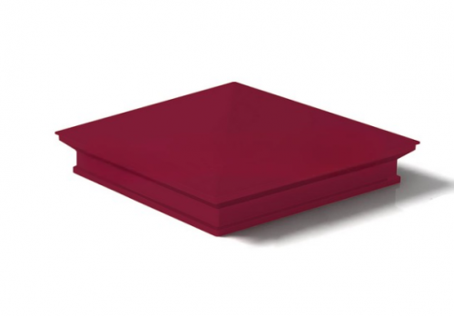 Колпак на столб 400*400мм сталь 0,5мм Полиэстер Россия Металлик и КО RAL 3005 (вишневый)