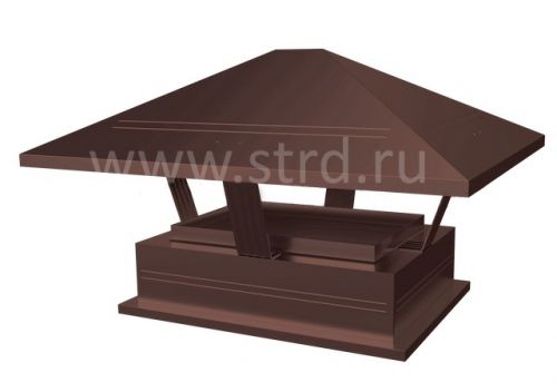 Дымовой зонт 400*520мм сталь 0,5мм Полиэстер Россия Металлик и КО RAL 8017 (коричневый)