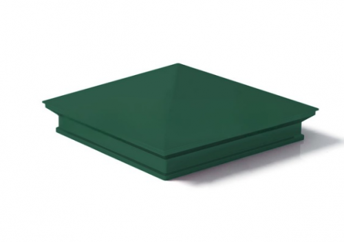 Колпак на столб 520*520мм сталь 0,5мм Полиэстер Россия Металлик и КО RAL 6005 (зеленый)