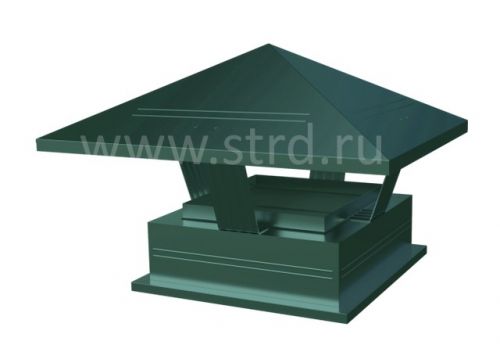 Дымовой зонт 520*520мм сталь 0,5мм Полиэстер Россия Металлик и КО RAL 6005 (зеленый)