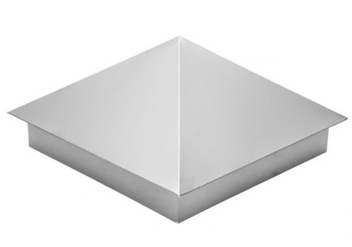Колпак на столб 390*390мм сталь  0,45мм Полиэстер Россия Grand Line RAL 9006 (серый)