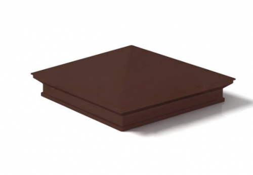Колпак на столб 400*520мм сталь 0,5мм Полиэстер Россия Металлик и КО RAL 8017 (коричневый)