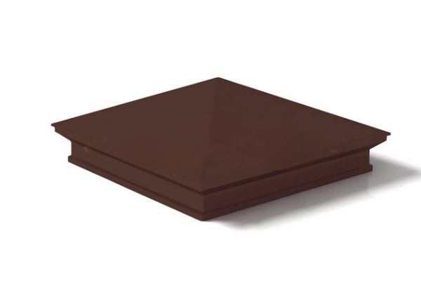 Колпак на столб 520*520мм сталь 0,5мм Полиэстер Россия Металлик и КО RAL 8017 (коричневый)