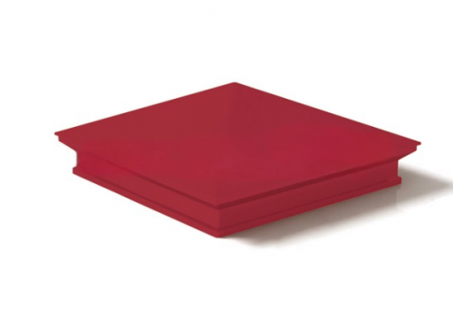 Колпак на столб 400*400мм сталь 0,5мм Полиэстер Россия Металлик и КО RAL 3011 (красный)