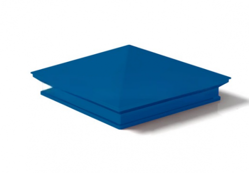 Колпак на столб 400*400мм сталь 0,5мм Полиэстер Россия Металлик и КО RAL 5005 (синий)