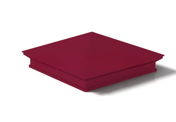 Колпак на столб 520*520мм сталь 0,5мм Полиэстер Россия Металлик и КО RAL 3005 (вишневый)