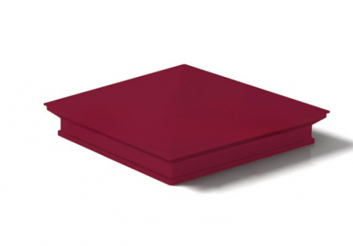 Колпак на столб 520*520мм сталь 0,5мм Полиэстер Россия Металлик и КО RAL 3005 (вишневый)