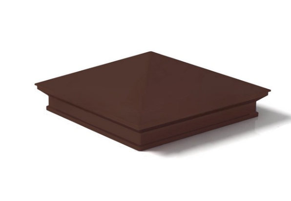 Колпак на столб 400*400мм сталь 0,5мм Полиэстер Россия Металлик и КО RAL 8017 (коричневый)