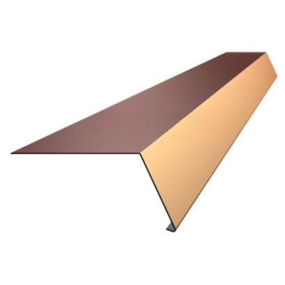 Карнизная планка для металлочерепицы 125*70мм сталь 0.5±0.08мм Rooftop Бархат (Rooftop Matte) 2м Профметалл